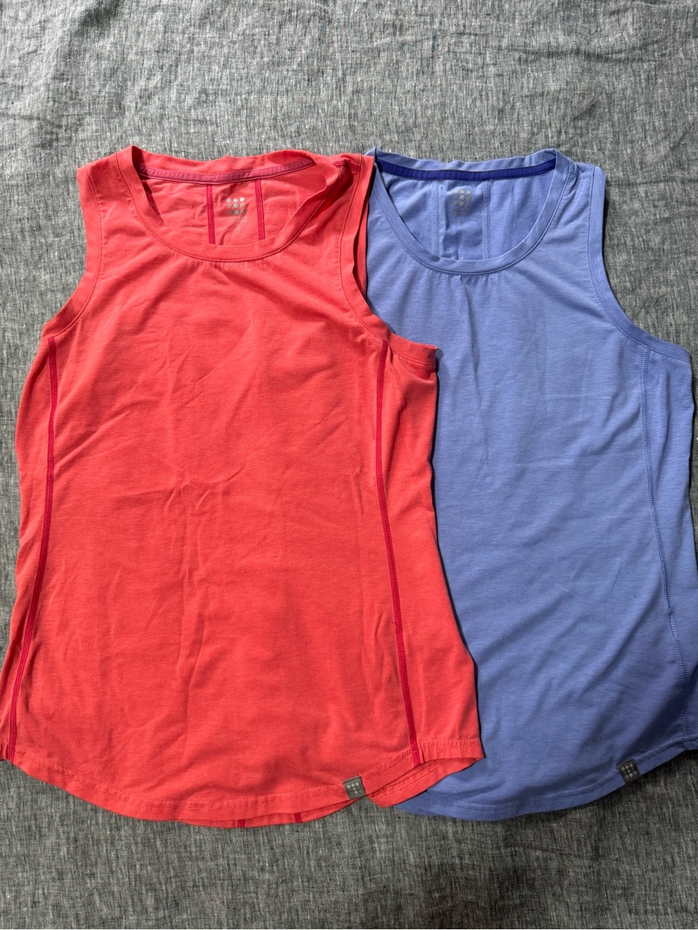 Title Nine Coral and Periwinkle Twin Tank Pair